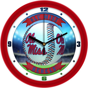 Mississippi Rebels - Ole Miss - Home Run Team Wall Clock