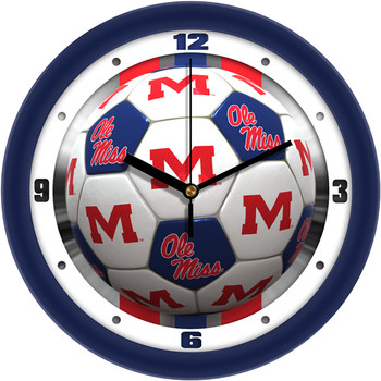 Mississippi Rebels - Ole Miss- Soccer Team Wall Clock