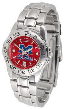 Ladies' Mississippi Rebels - Ole Miss - Sport Steel AnoChrome Watch