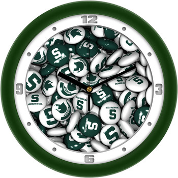 Michigan State Spartans - Candy Team Wall Clock