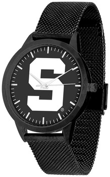 Michigan State Spartans - Mesh Statement Watch - Black Band - Black Dial