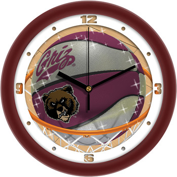 Montana Grizzlies - Slam Dunk Team Wall Clock