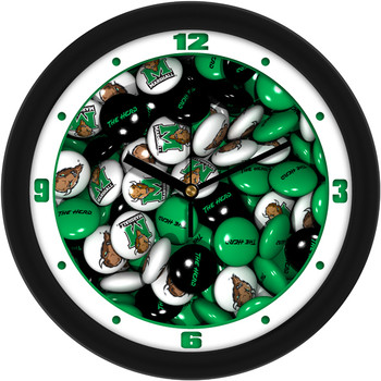 Marshall University Thundering Herd - Candy Team Wall Clock