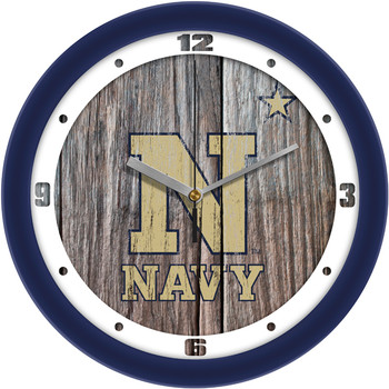 Naval Academy Midshipmen - Weathered Wood Team Wall Clock