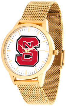 NC State Wolfpack - Mesh Statement Watch - Gold Band