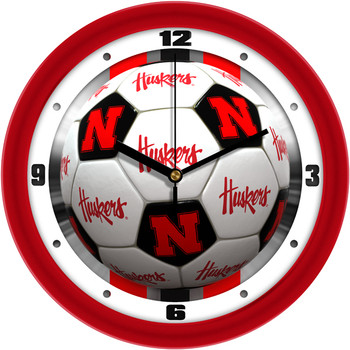 Nebraska Cornhuskers- Soccer Team Wall Clock