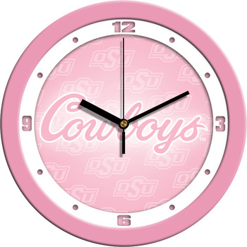 Oklahoma State Cowboys - Pink Team Wall Clock