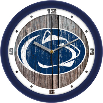 Penn State Nittany Lions - Weathered Wood Team Wall Clock