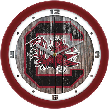 South Carolina Gamecocks - Weathered Wood Team Wall Clock