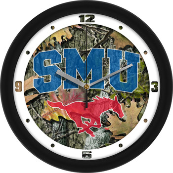 Southern Methodist University Mustangs - Camo Team Wall Clock