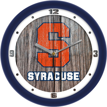 Syracuse Orange - Weathered Wood Team Wall Clock