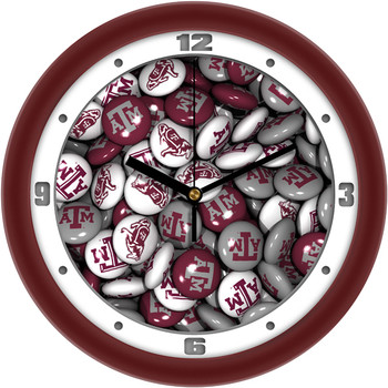 Texas A&M Aggies - Candy Team Wall Clock