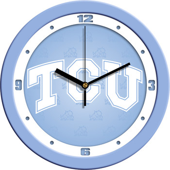 Texas Christian Horned Frogs - Baby Blue Team Wall Clock