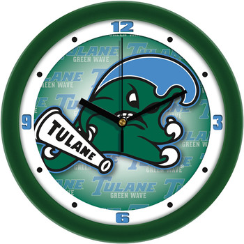 Tulane University Green Wave - Dimension Team Wall Clock