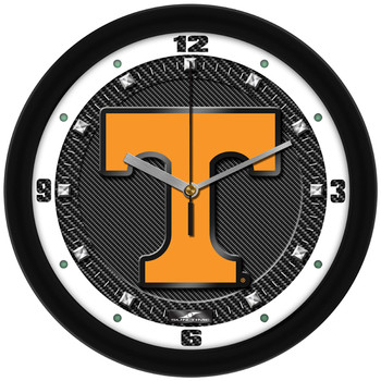 Tennessee Volunteers - Carbon Fiber Textured Team Wall Clock