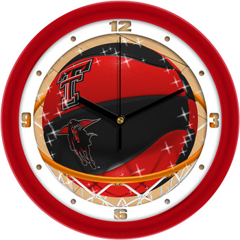 Texas Tech Red Raiders - Slam Dunk Team Wall Clock