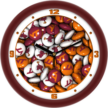 Virginia Tech Hokies - Candy Team Wall Clock