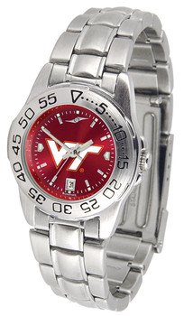 Ladies' Virginia Tech Hokies - Sport Steel AnoChrome Watch