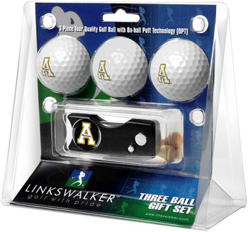 Appalachian State Mountaineers - Spring Action Divot Tool 3 Ball Gift Pack