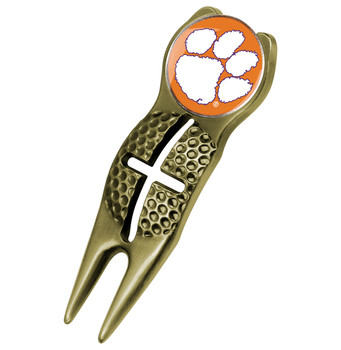 Clemson Tigers - Crosshairs Divot Tool  -  Gold