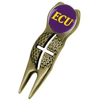 East Carolina Pirates - Crosshairs Divot Tool  -  Gold