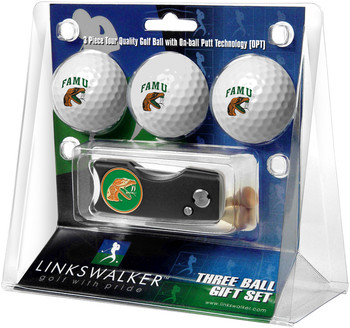 Florida A&M Rattlers - Spring Action Divot Tool 3 Ball Gift Pack