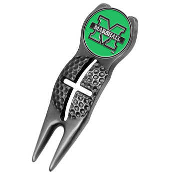 Marshall University Thundering Herd - Crosshairs Divot Tool  -  Black