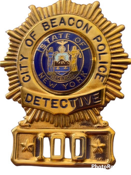 BEACON POLICE DETECTIVE BADGE NY