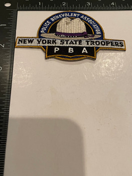 NY STATE TROOPERS PBA POLICE PATCH LASER CUT RARE