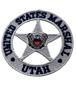 U.S. MARSHALS SERVICE UTAH PATCH SILVER