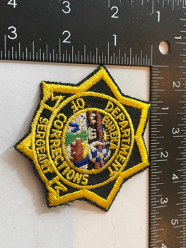 CALIFORNIA DEPT. OF CORRECTIONS SERGEANT BADGE CA PATCH