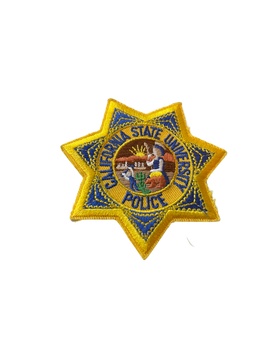 CA STATE UNIV POLICE STAR BADGE PATCH