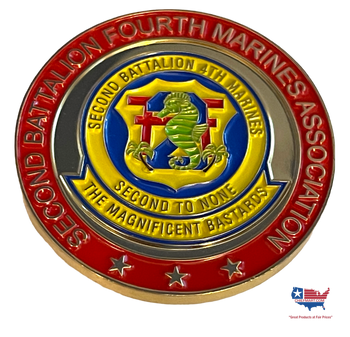 SECOND BATTALION FOUTH MARINES ASSOC.  COIN 