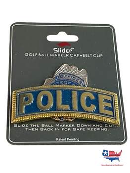 POLICE BALL MARKER CAP CLIP SILVER