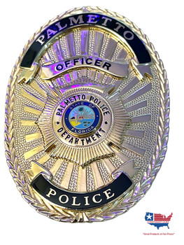PALMETTO POLICE FL OFFICER BADGE HI GLO PALMETTO POLICE FL OFFICER BADGE HI GLO