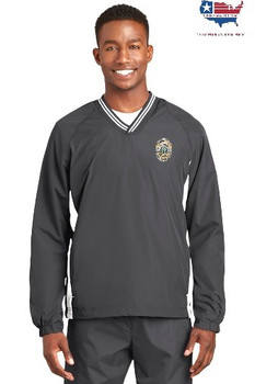 Sport-Tek® Tipped V-Neck Raglan Wind Shirt (LBK)