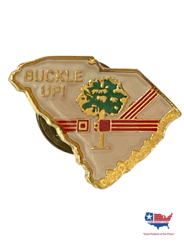 BUCKLE UP SOUTH CAROLINA LAPEL PIN