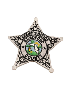 BRADFORD COUNTY SHERIFF STAR FL PATCH SILVER