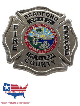 BRADFORD COUNTY  FIRE DEPT FL BADGE SILVER