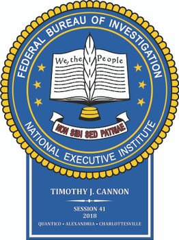 FBI NEI PERSONALIZED PLAQUE WITH TAB
