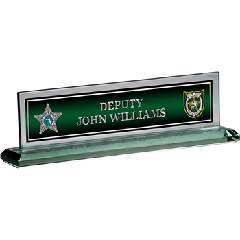 Citrus Glass Name Plate