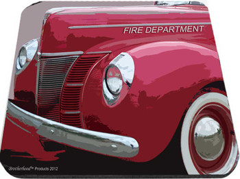 Old Fire Department Chiefs Car Mouse Pad