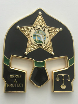SUMTER CTY FL SHERIFF BLACK FACE WARRIOR COIN