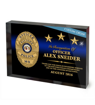 CUSTOM ACRYLIC BLOCK RECOGNITION AWARD (WPABGB) - PERSONALIZED