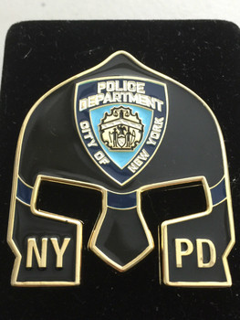 NYPD DETECTIVE  WARRIOR  BLUE FACE COIN 