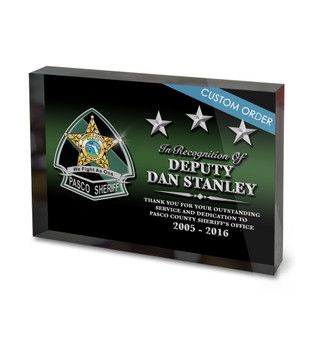 CUSTOM ACRYLIC BLOCK RECOGNITION AWARD (WPABGBK) - PERSONALIZED