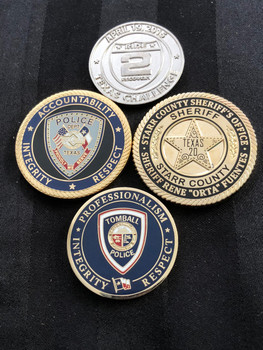 4 PACK OF TEXAS LAW ENFORCEMENT CHALLENGE COINS RARE PACK
