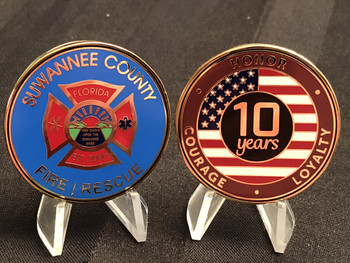 SUWANNEE CTY FL FIRE & RESCUE CHALLENGE COIN RARE 