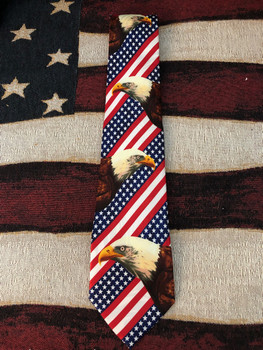 EAGLE & USA FLAG TIE