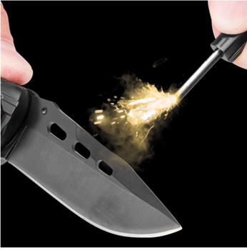 Black Legion Black Pocket Knife With Fire Starter